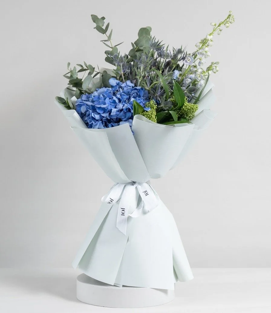 Blue Eryngium Hand Bouquet