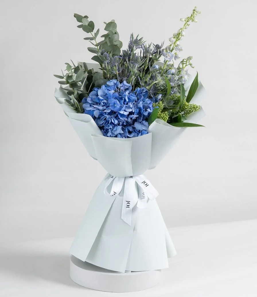 Blue Eryngium Hand Bouquet