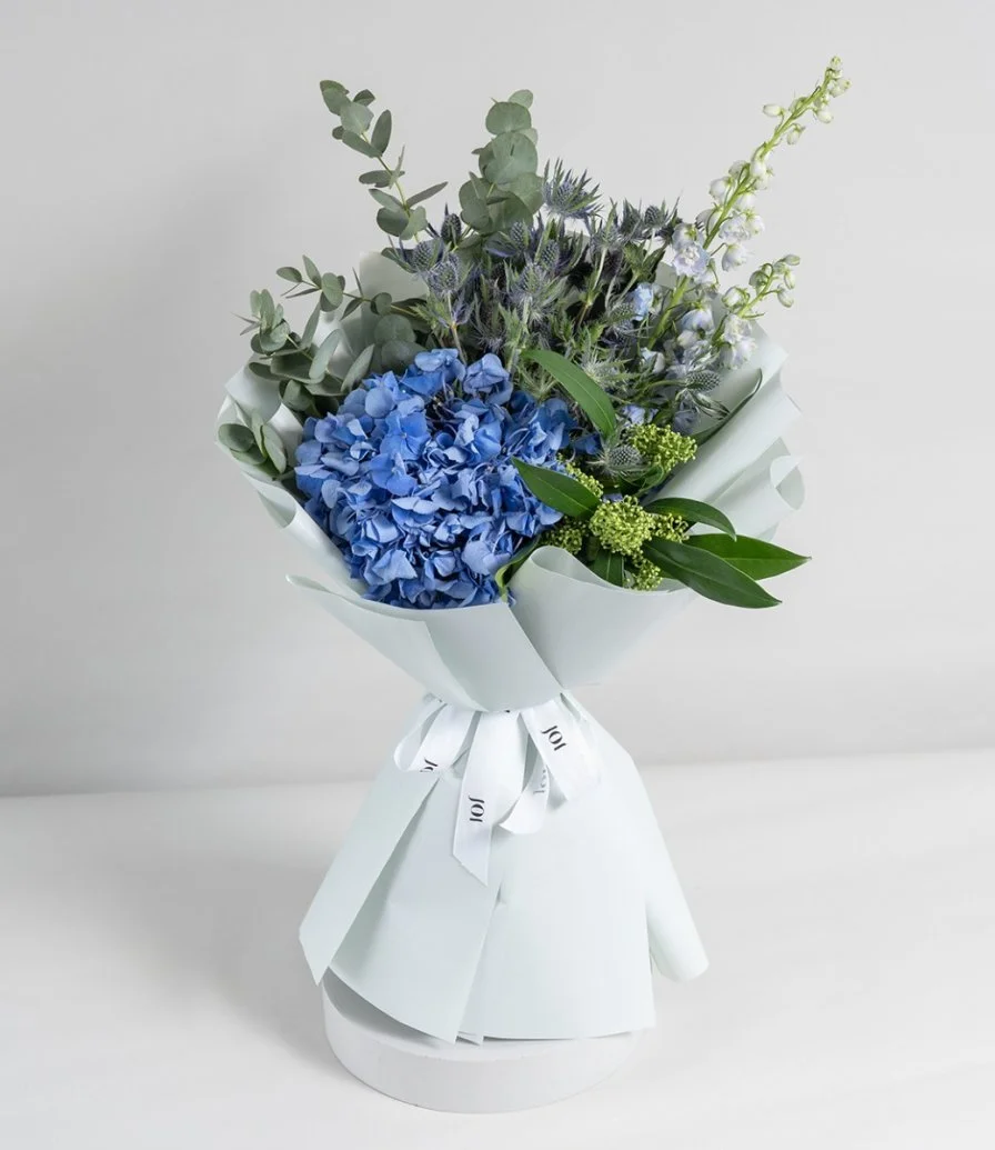 Blue Eryngium Hand Bouquet