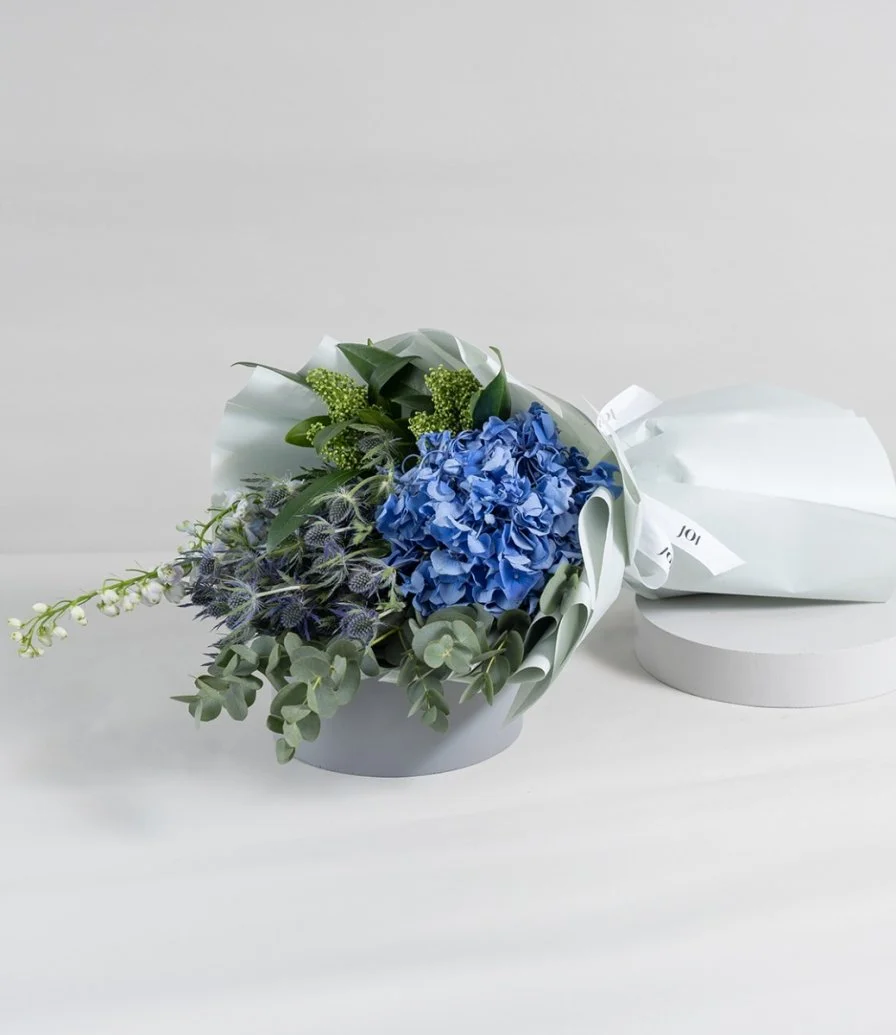 Blue Eryngium Hand Bouquet