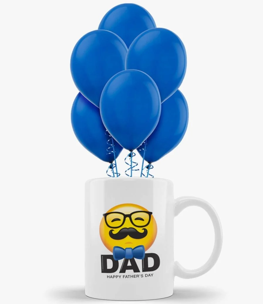 Blue Father's Day Balloon And Mug Bundle