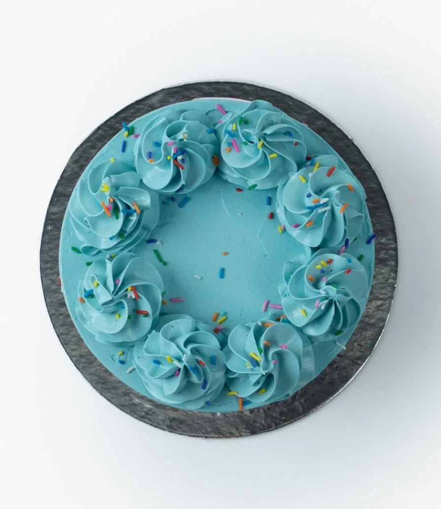 Blue Funfetti Cake by Cake Social
