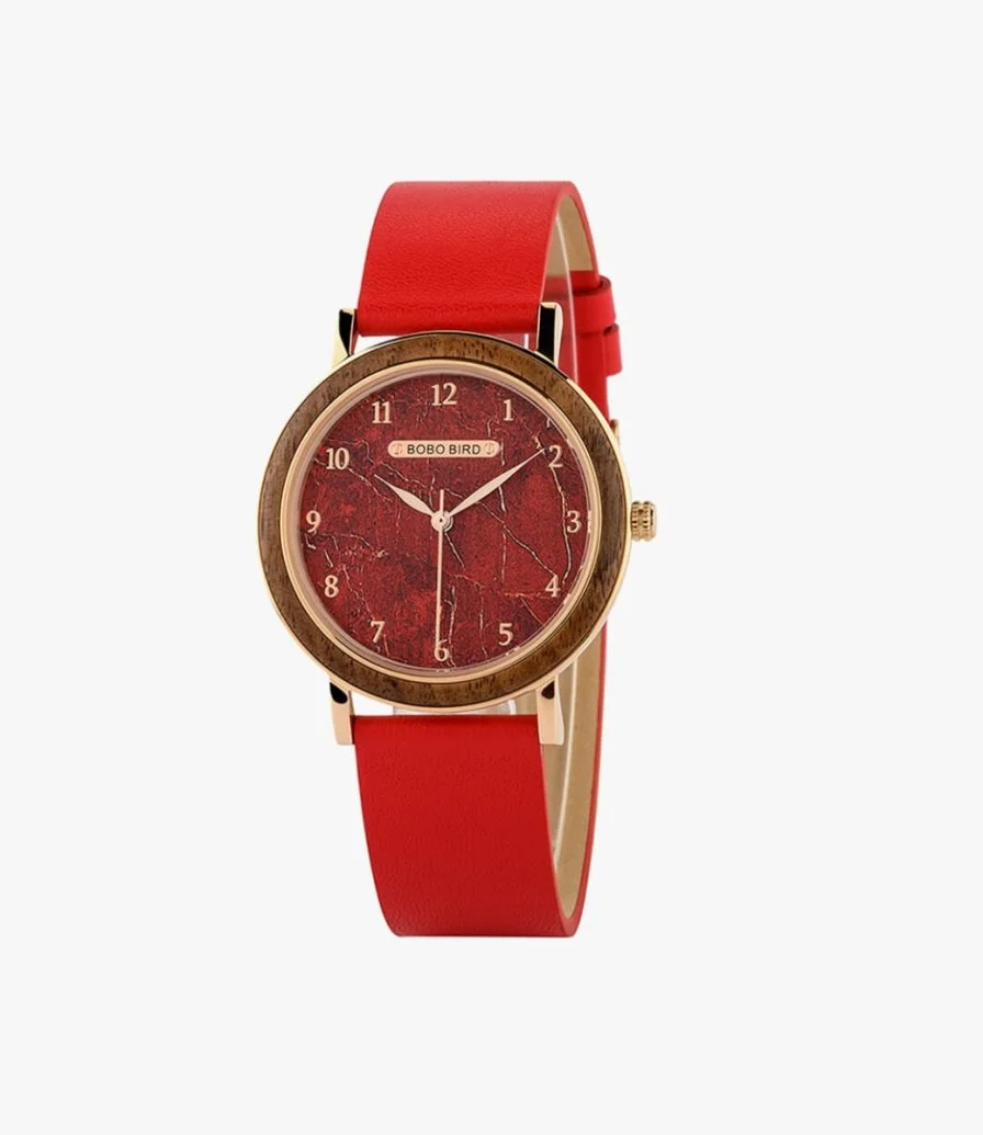 Bobo  Wooden Watch - Red