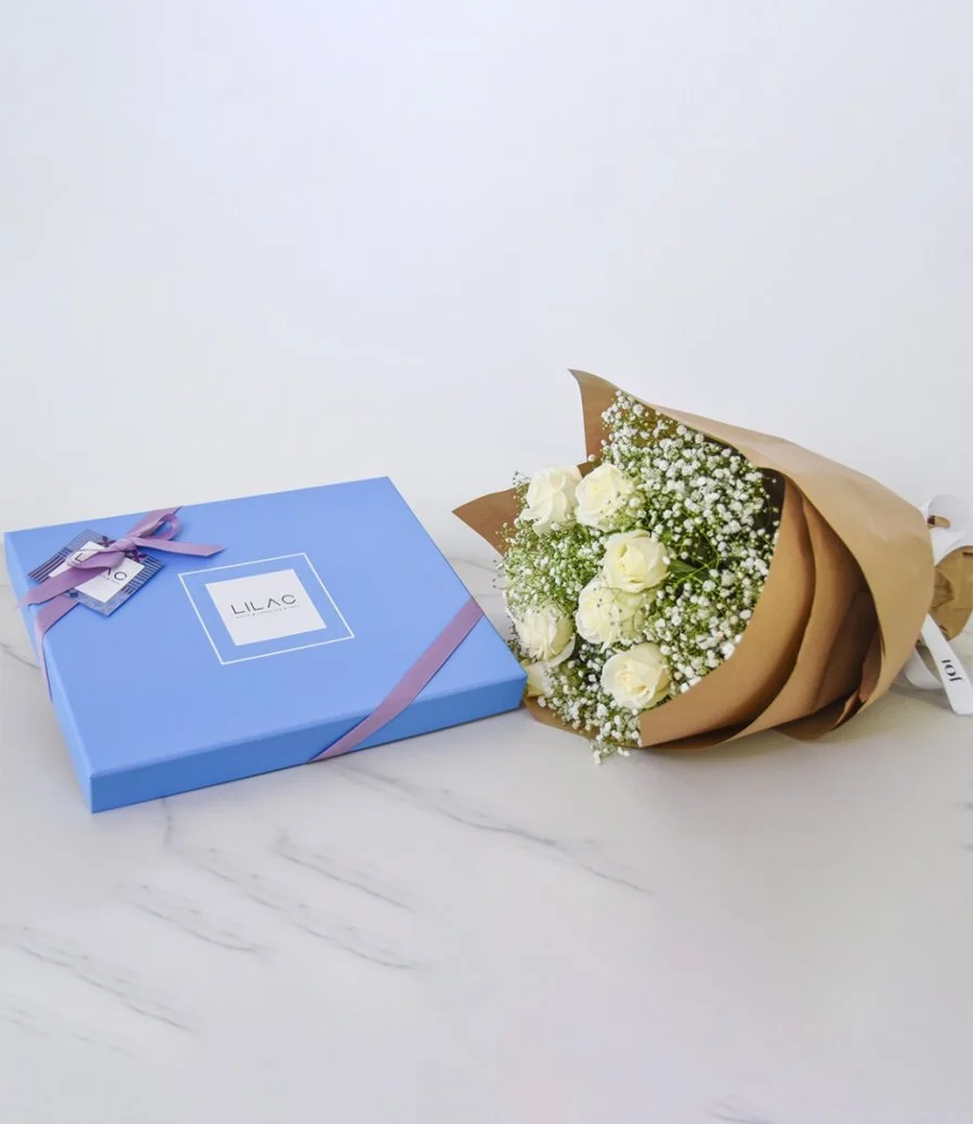 Bonbon Box  and Flowers Bundle by Lilac (48 pcs)