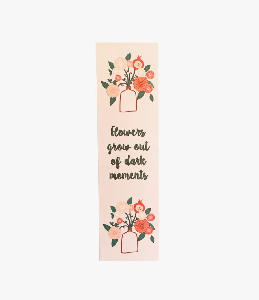 Bookmark - Pink Flowers Rumi Quote 