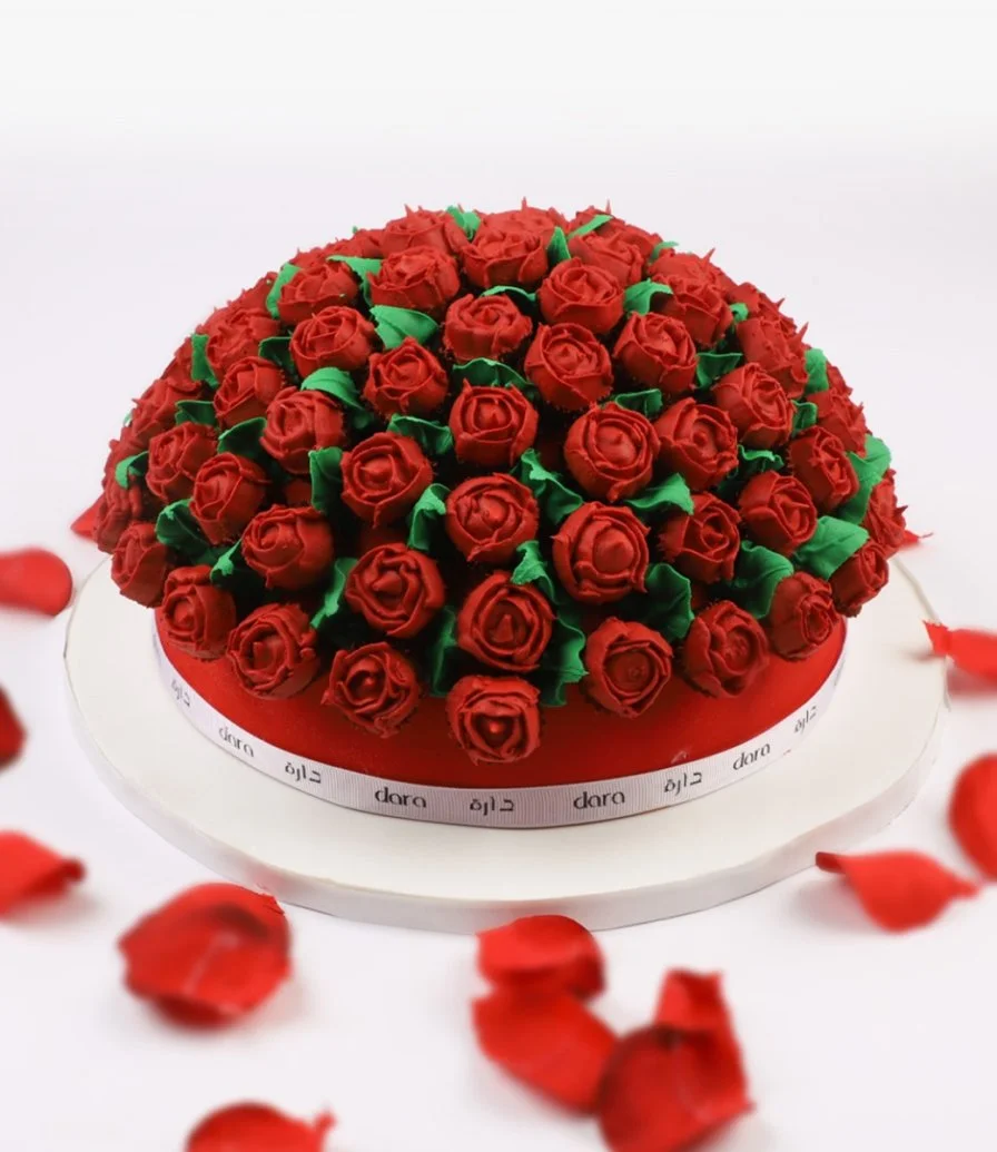 Bouquet of Roses Cupcake Valentine’s Day by Dara Sweet