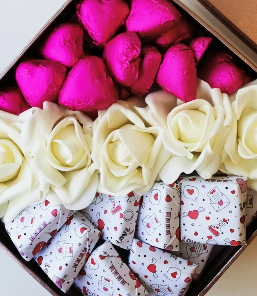 Box of Flowers with Chocolates by Éclat