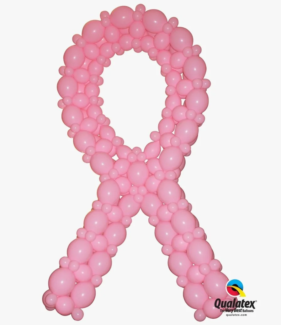 مجموعة بالونات دعم للتوعية بسرطان الثدي