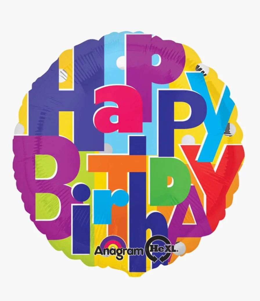 Bright Birthday Letters Balloon