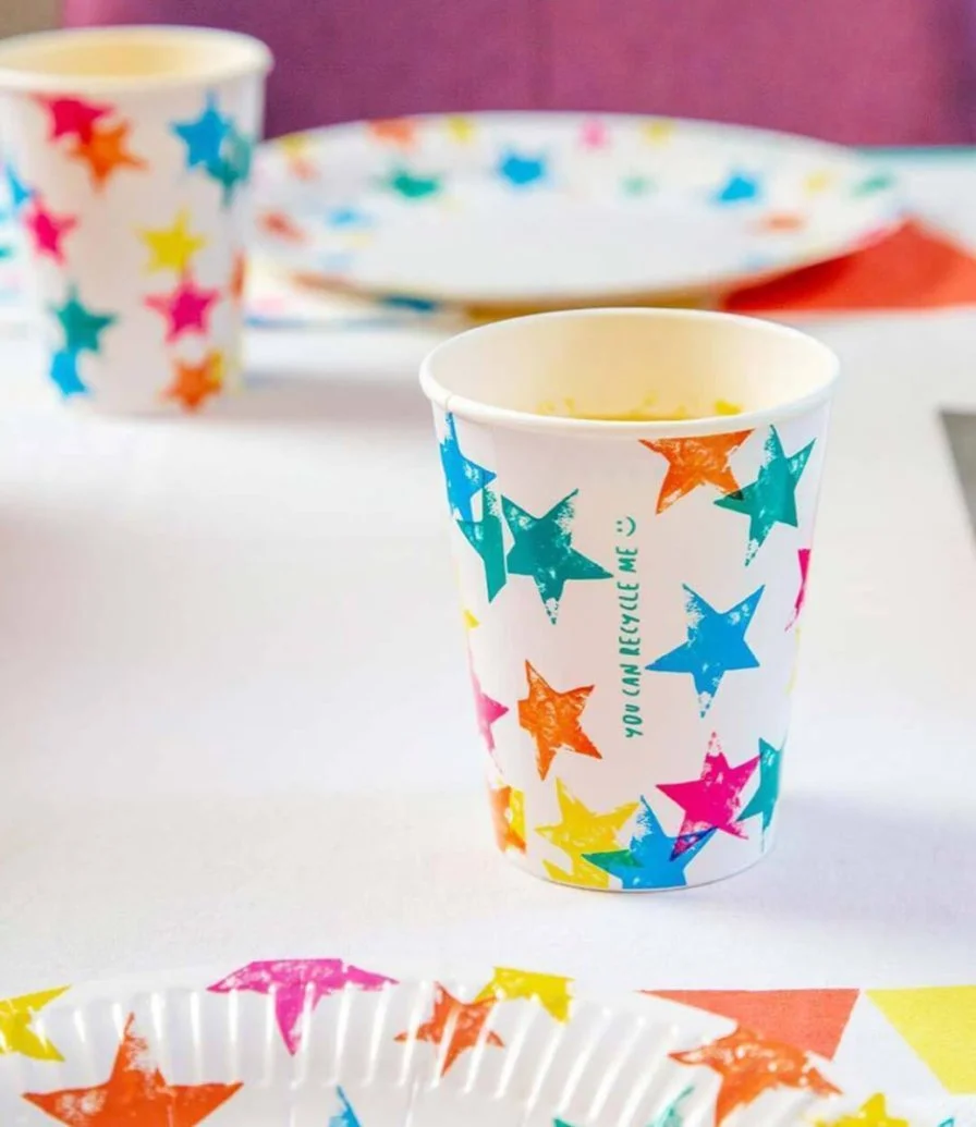 Bright Stars Party Paper Cups 8pc Pack by Talking Tables