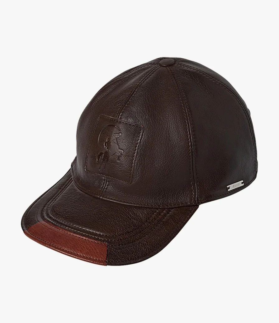 Brown Leather Cap