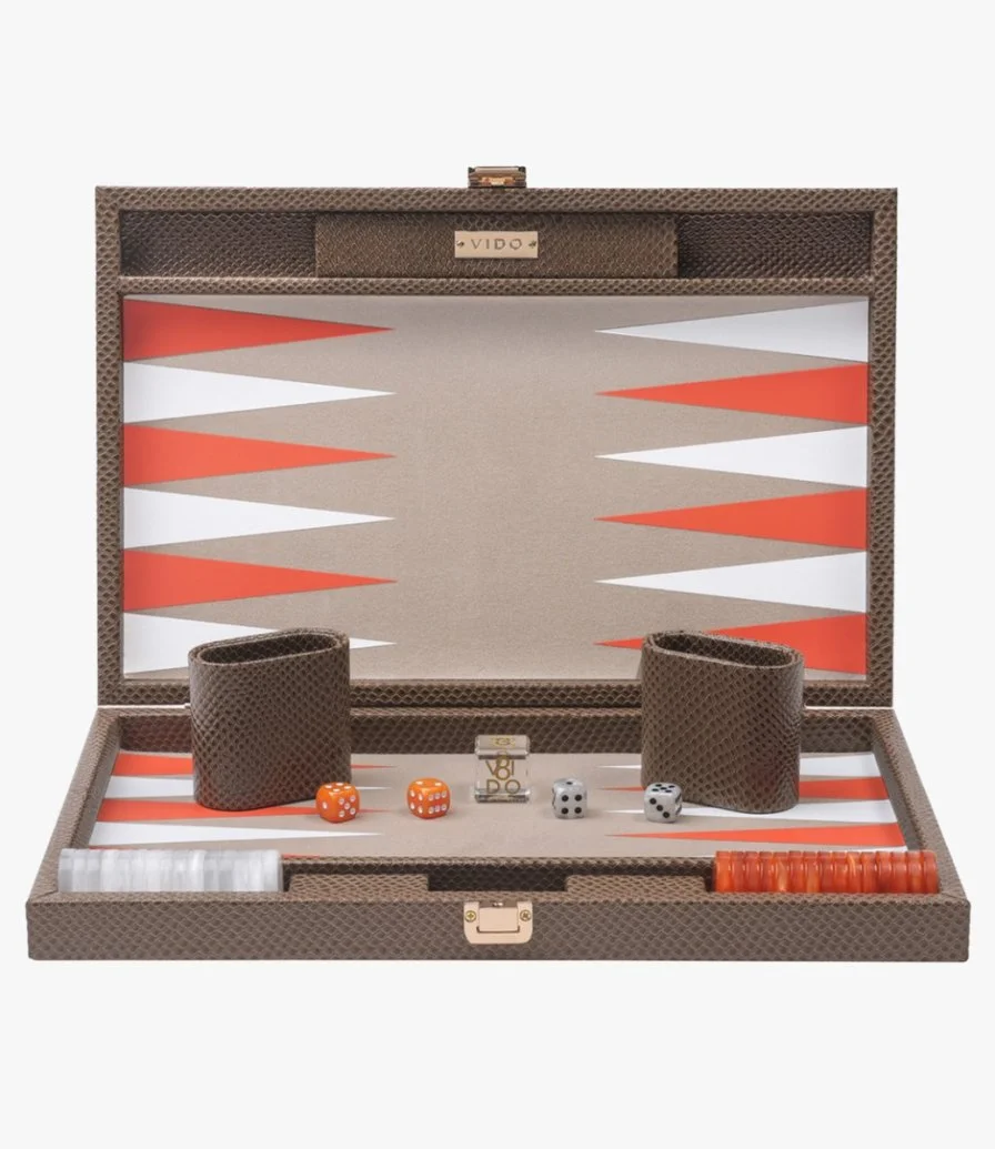 Brown Snake Medium Backgammon by VIDO Backgammon