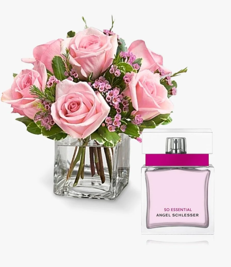 A Bundle of Pure Romance Bouquet & Angel Schlesser So Essential for Woman EDT 100ml
