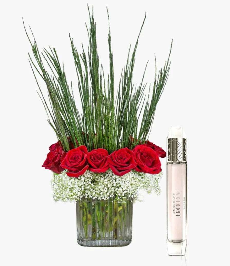 A Bundle of The Red Forrest Bouquet & Burberry Body Tender 60ml