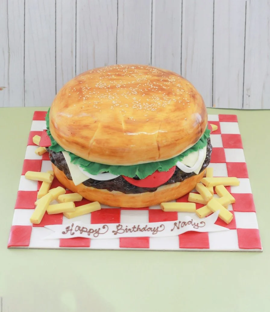 Burger Fan Cake By Pastel Cakes