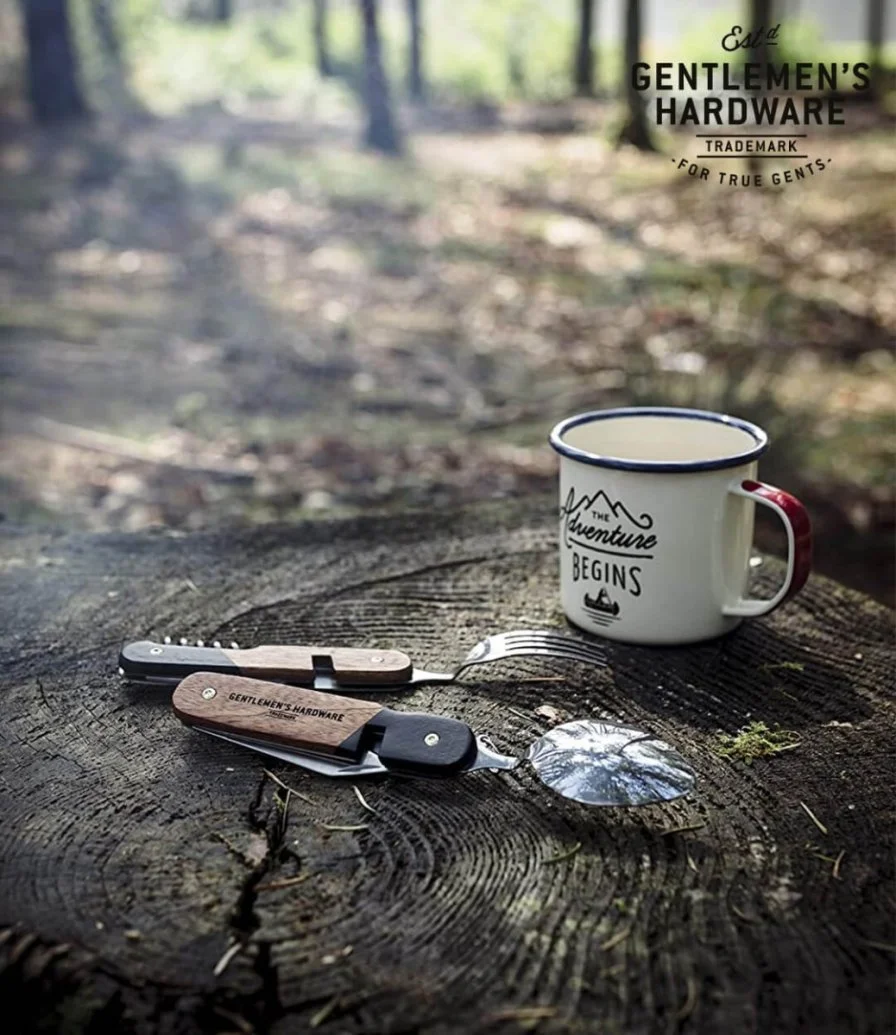 Camping Cutlery Tool, Wood By Gentlemen's Hardware