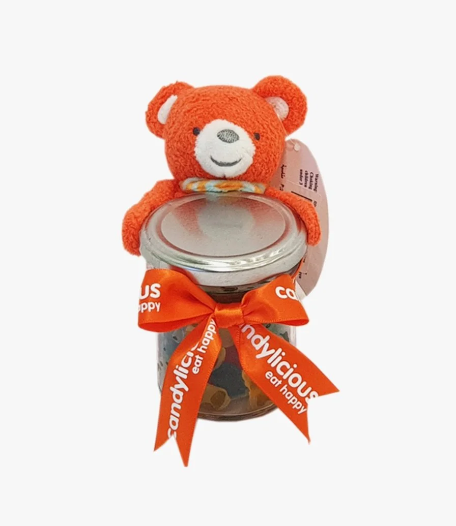 Candylicious 2 Mini Orange Bear Jellies Jars