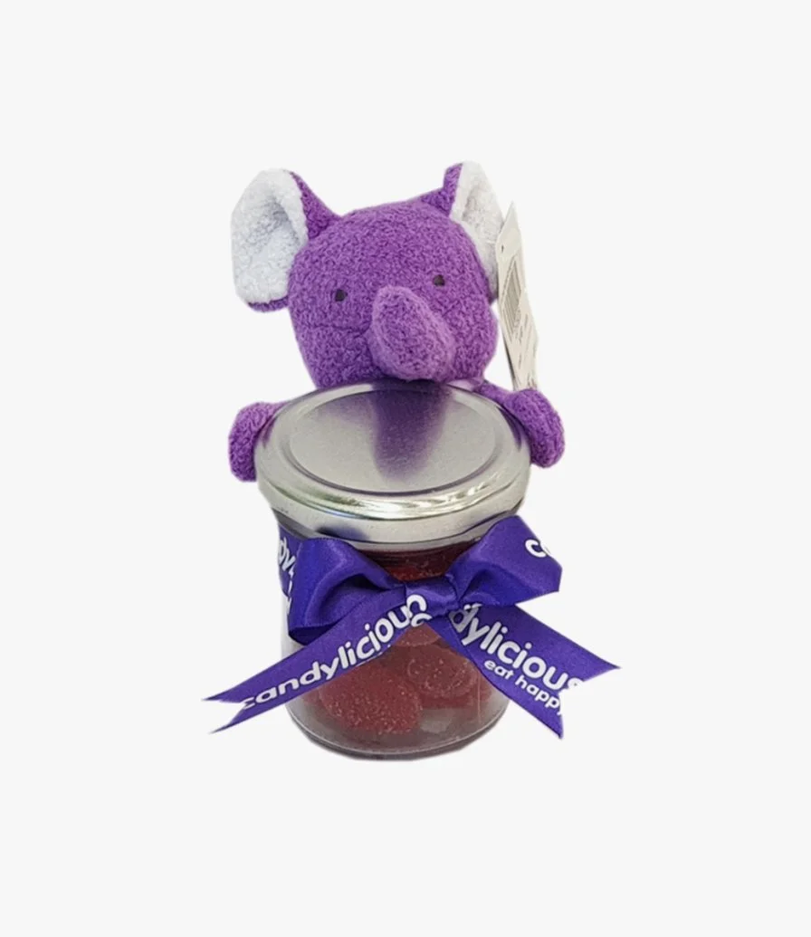 Candylicious 2 Mini Purple Elephant Jellies Jars 