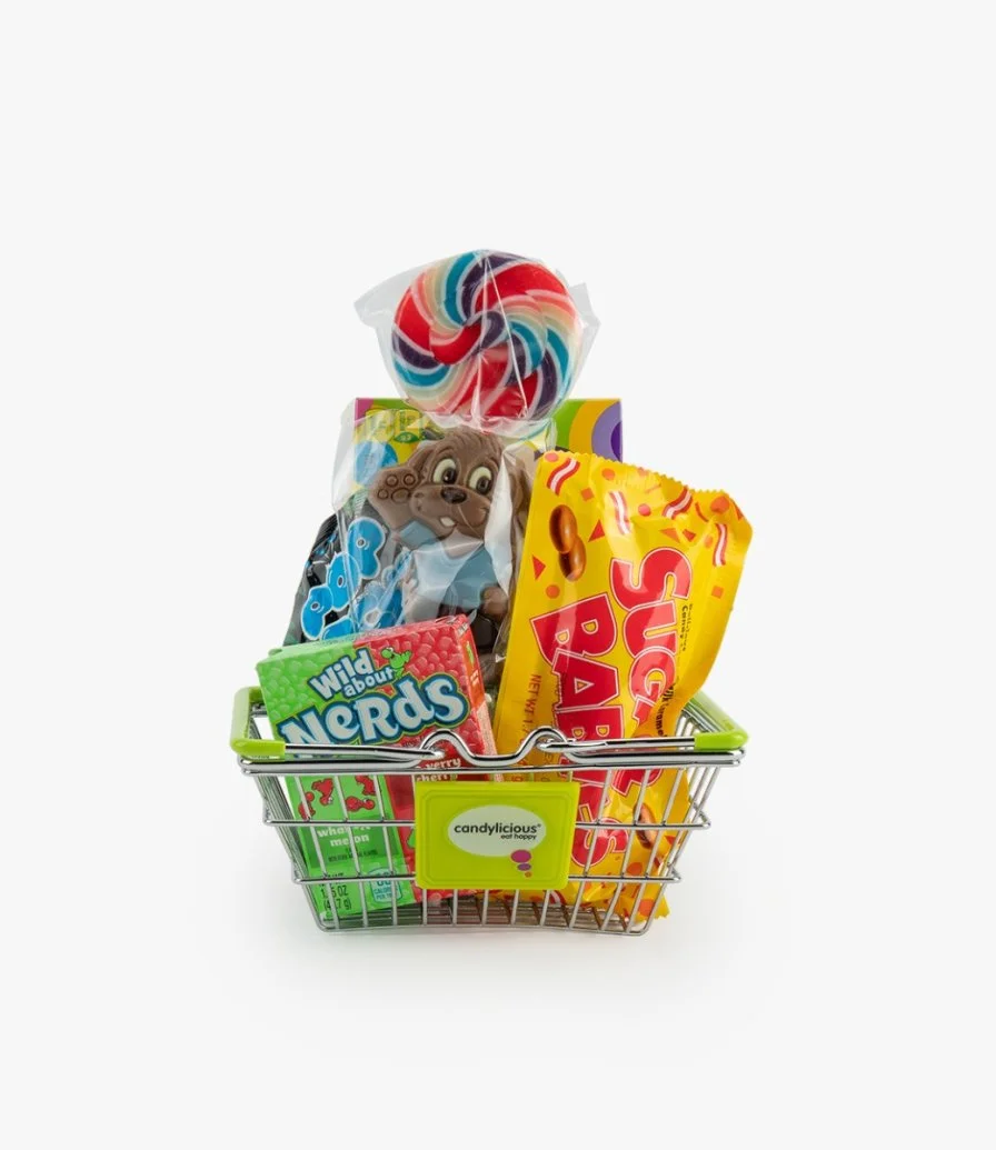 Candylicious Mini Shopping Basket Gift Pack (Green) by Candylicious 