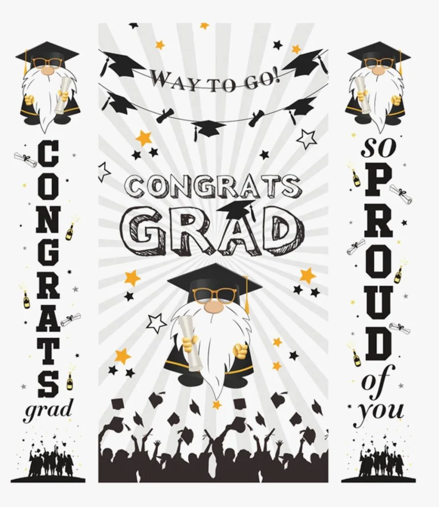 Canvas Graduation Banner Set - Congratulations