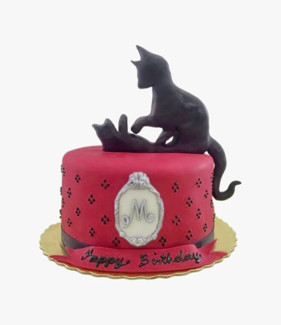 Cat Silhouette Cake 