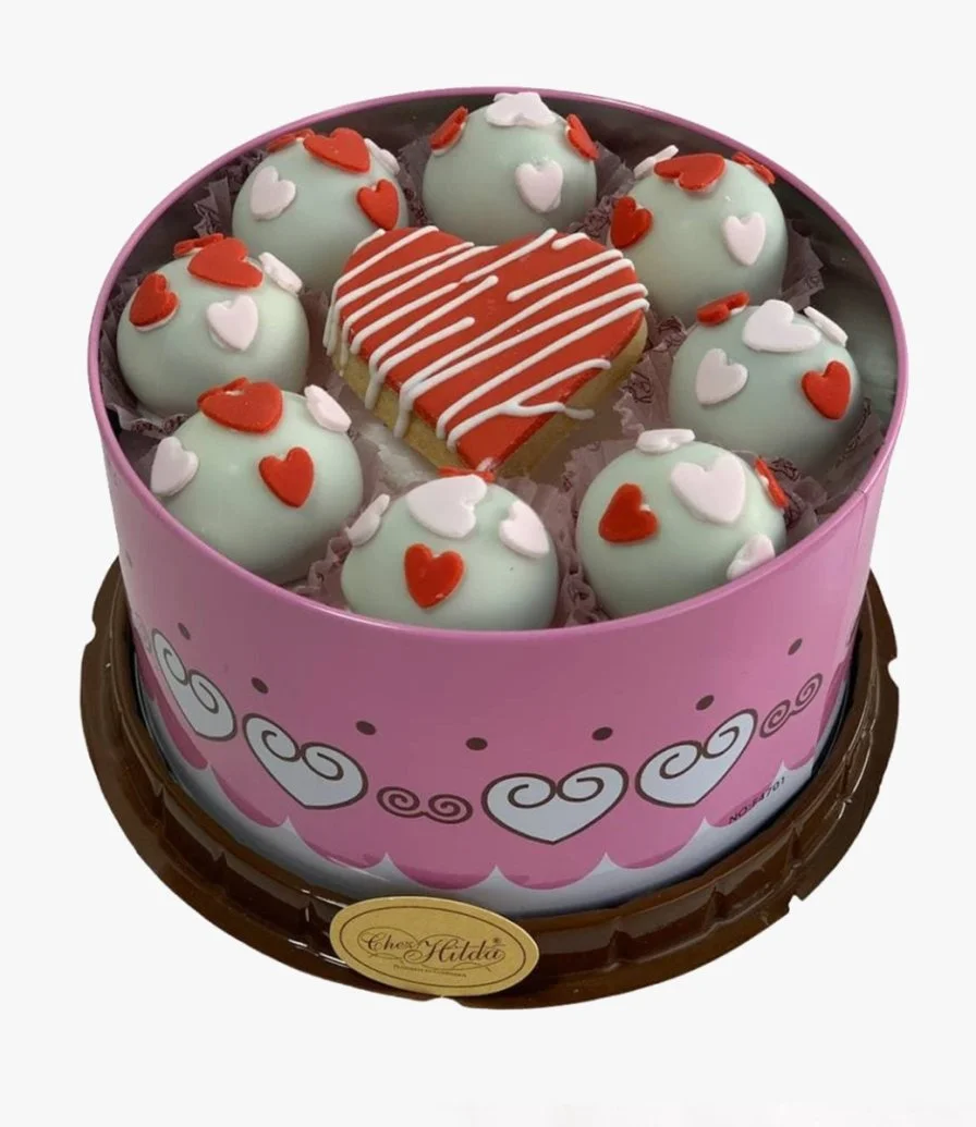 Chocolate Cake Ball and Sable Vanilla Butter Cookie Box By Chez Hilda