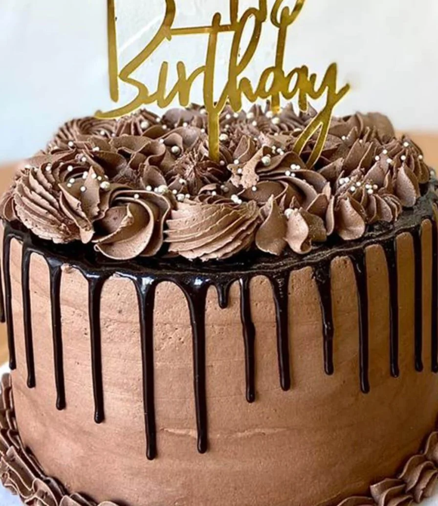 Chocolate Cake with Topper by Celebrating Life Bakery