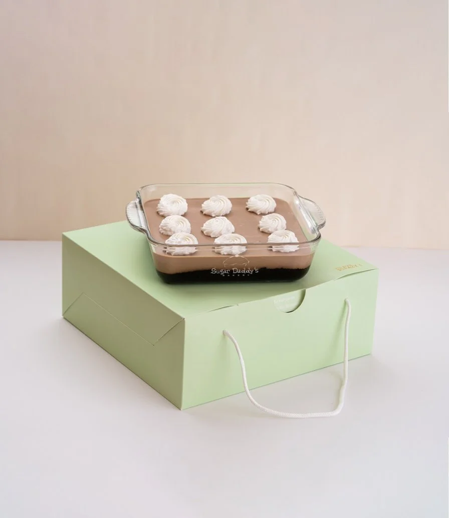 Chocolate Cloud Casserole & White Roses Bundle by Sugar Daddy's Bakery