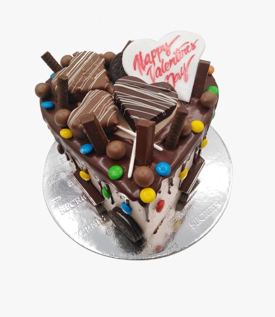 Chocolate Valentine Heart Shaped Cake by Secrets 