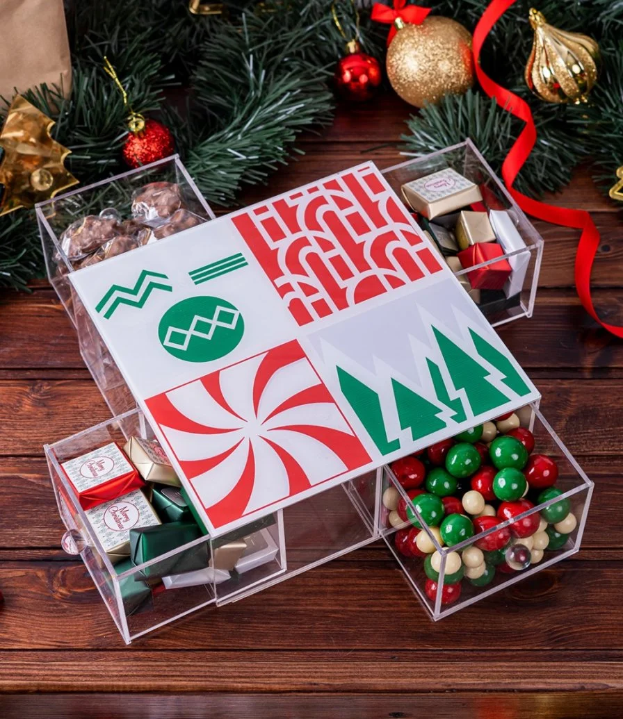 Christmas Acrylic DrawersChocolate Box by Lilac 