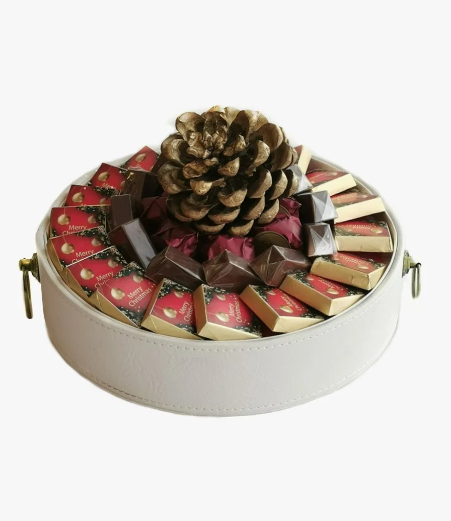Christmas Chocolate White Tray by Eclat