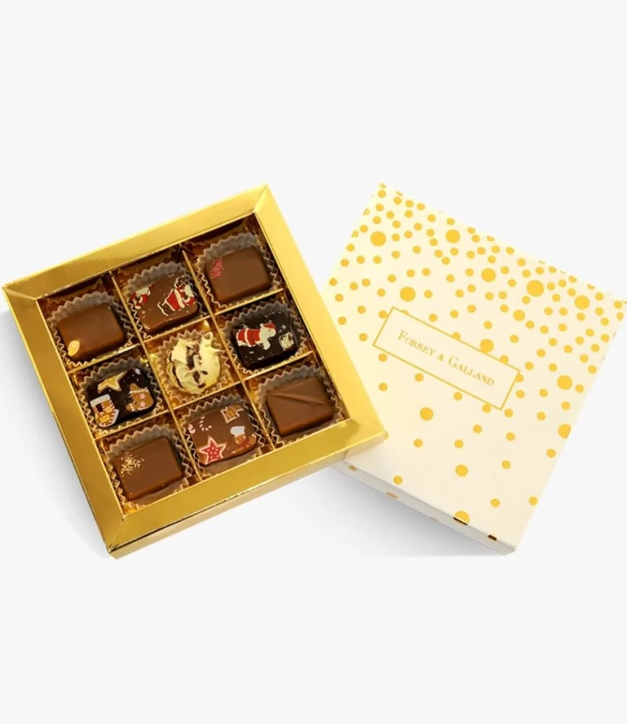 صندوق شوكولاتة الكريسماس (9 قطع) من فوري وجالاند 