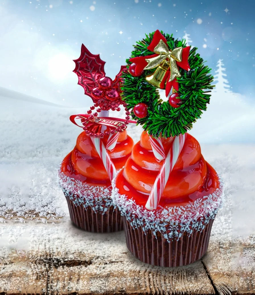 Christmas Cupcakes 6 pcs By Bloomsbury's