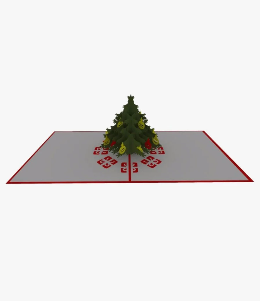 Christmas Tree  - Green 3D Card by Abra Cards