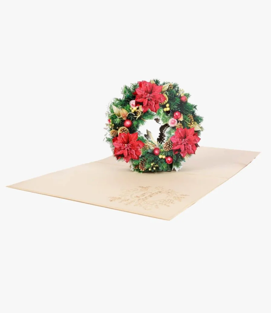 Christmas Wreath 3D Card by Abra Cards