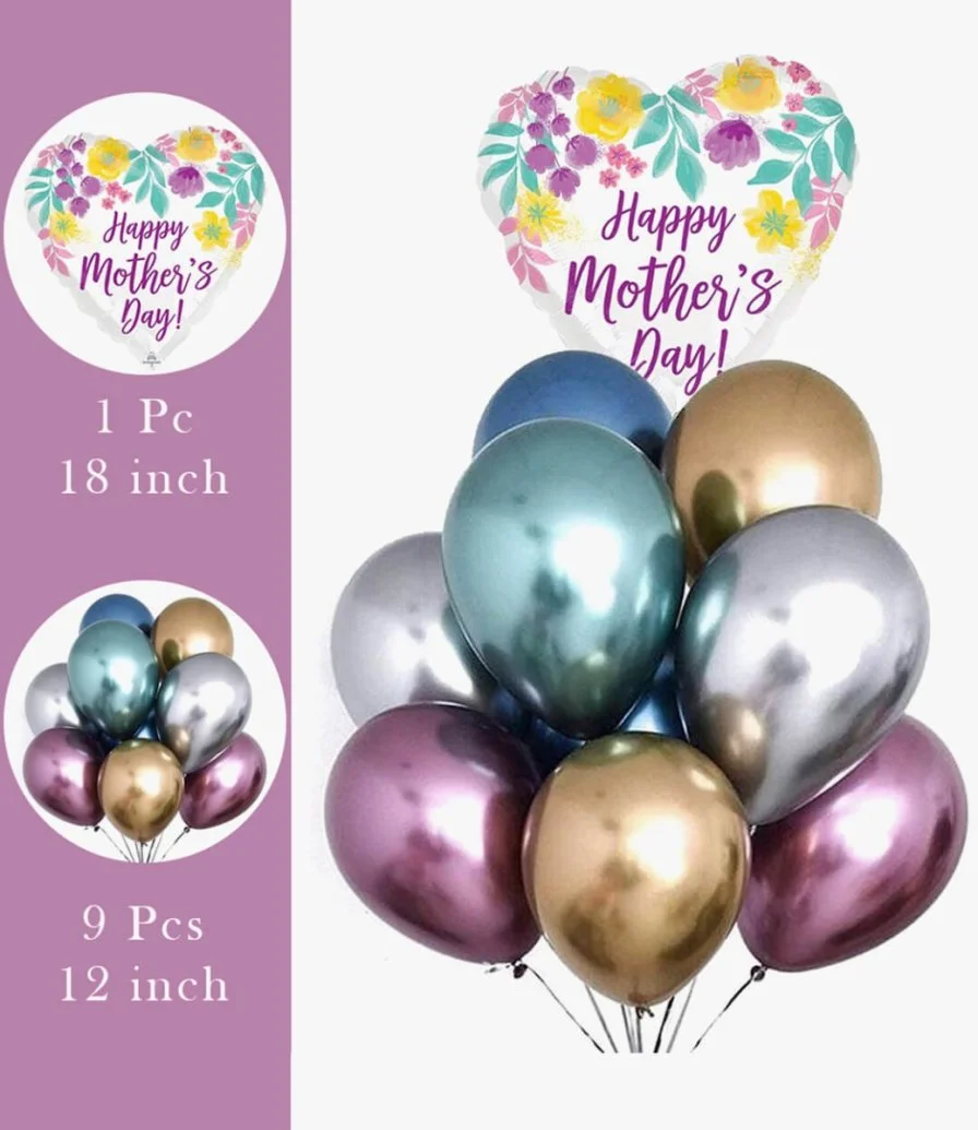Chrome Latex Mother's Day Balloon Bundle