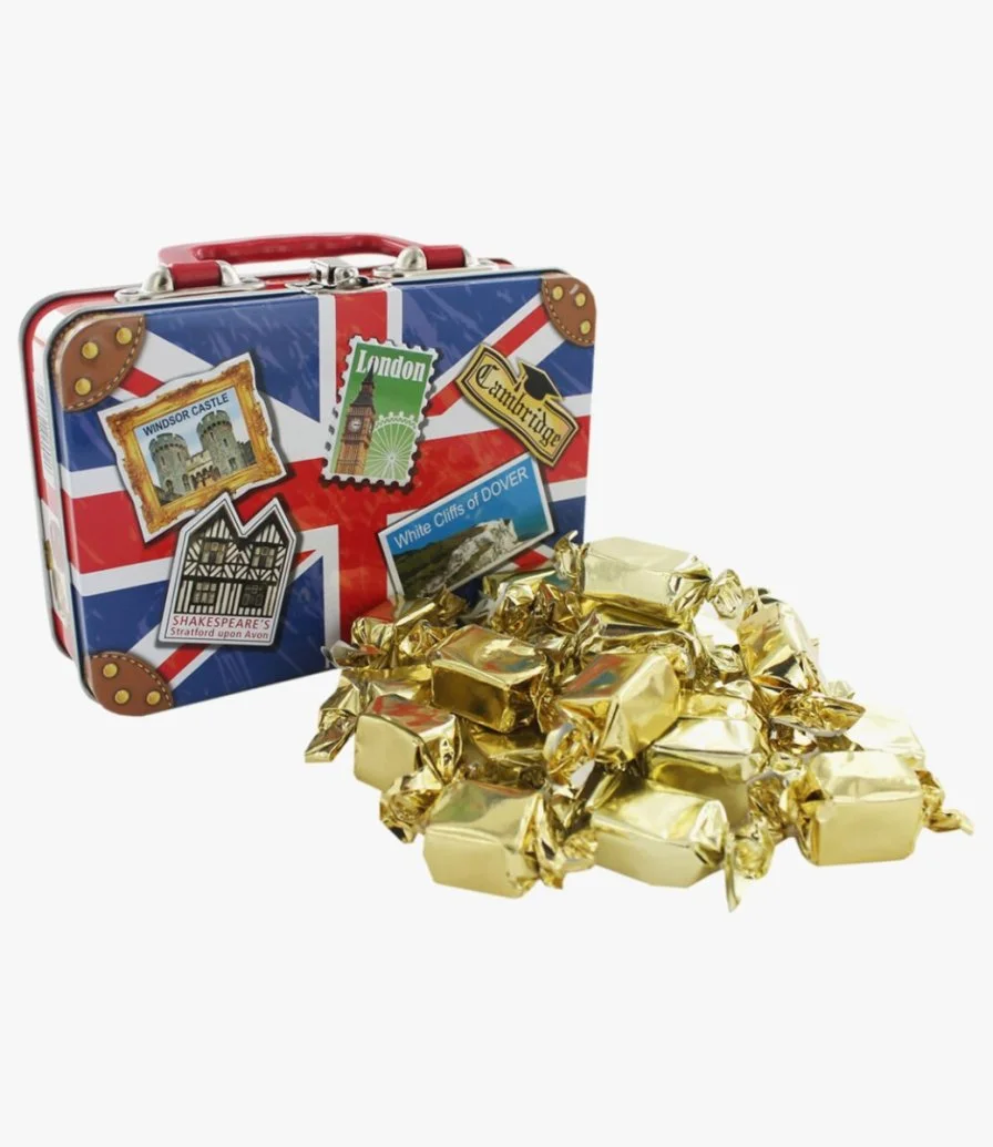 Churchill's Suitcase English Toffee Tin by Candylicious