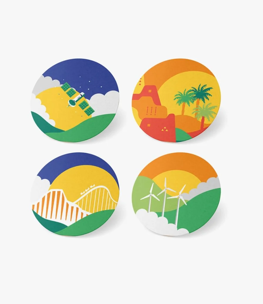 Coaster set With Saudi National Day Designs