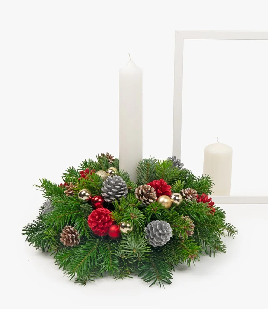 Classic Festive Table Centerpiece Arrangement