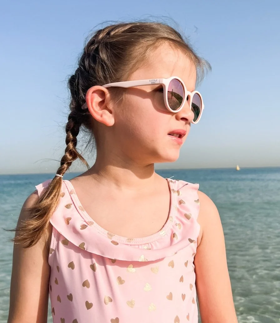 كليو - نظارات شمسية للأطفال وردي عاكس من ليتل سول +