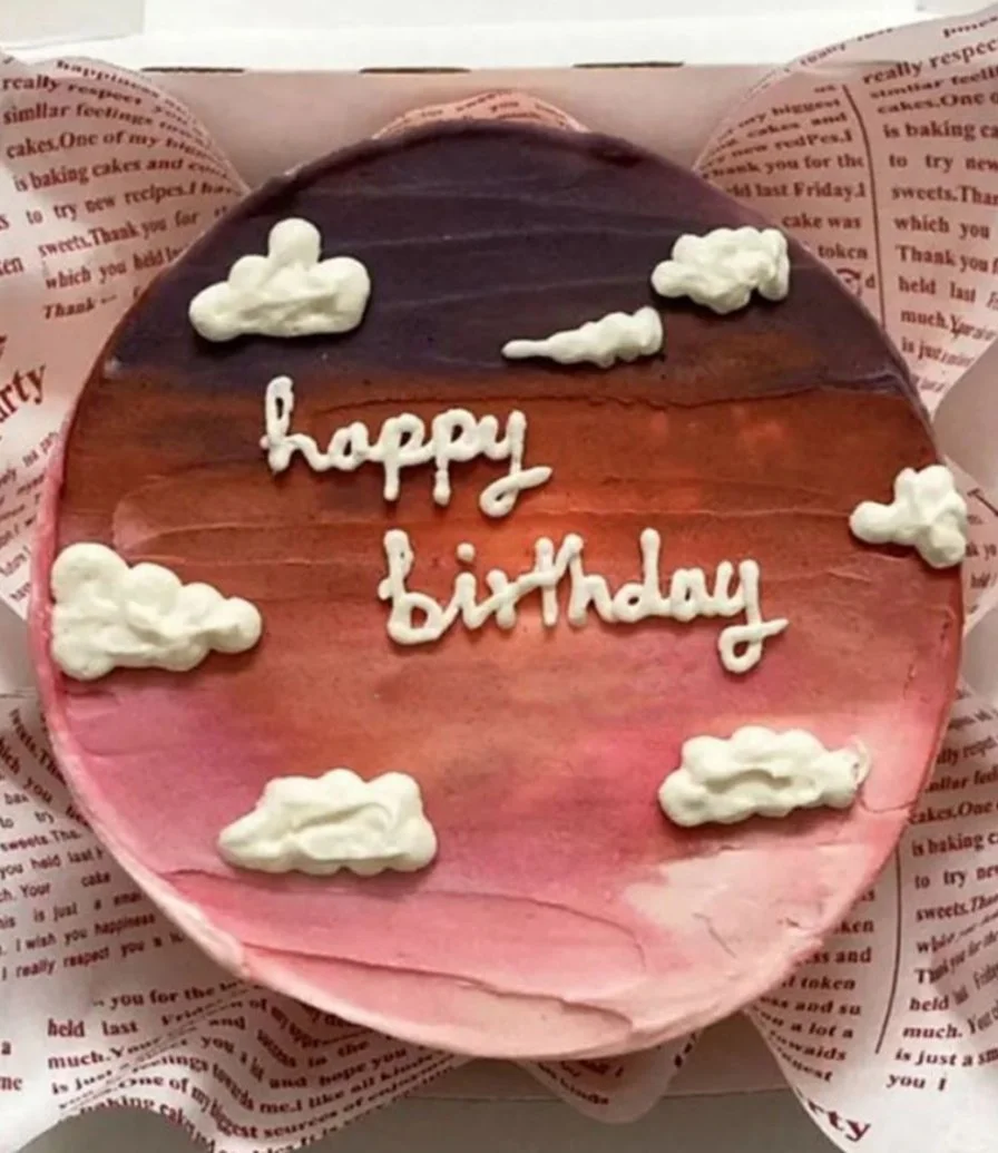 Cloudy Birthday Cake by Cake Flake