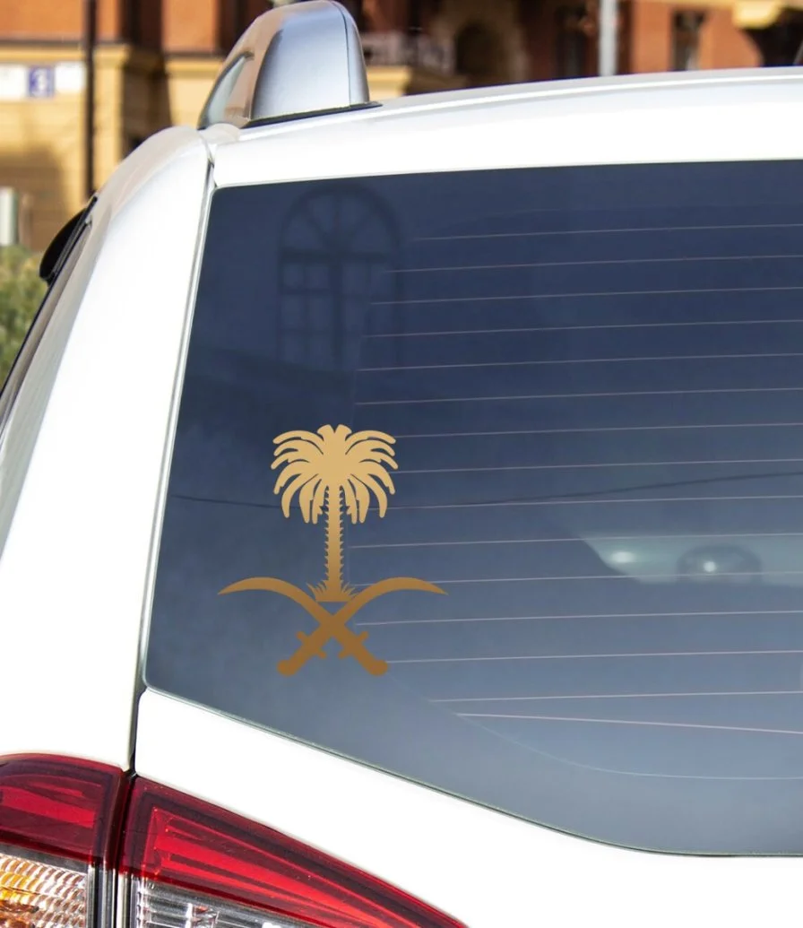 ملصق شعار السعودية للسيارة