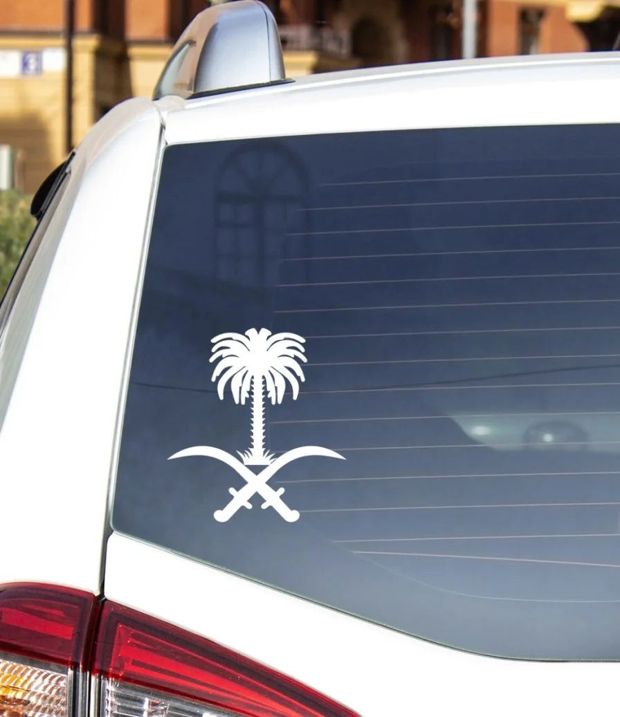 ملصق شعار السعودية للسيارة 