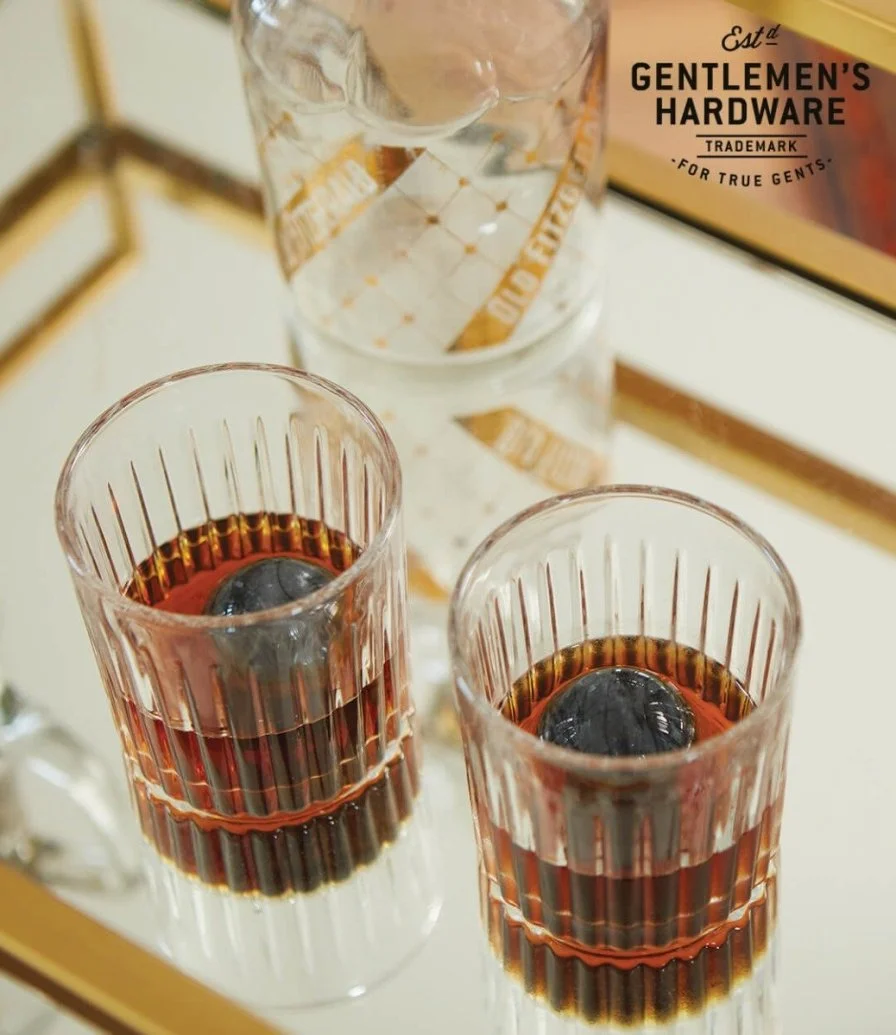 Cocktail Tumbler & Cooling Stones Set By Gentlemen's Hardware