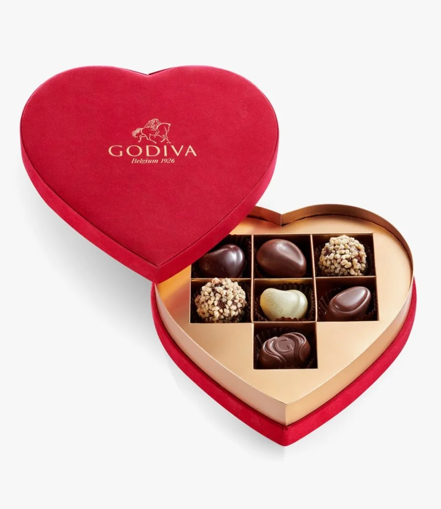 Coeur Chocolate Gift Box Red 7 pcs by Godiva