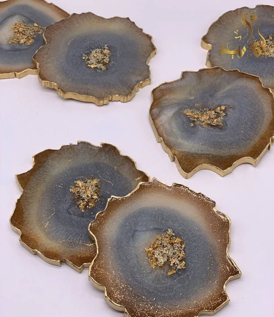 Six Resin Coasters by Andalusia