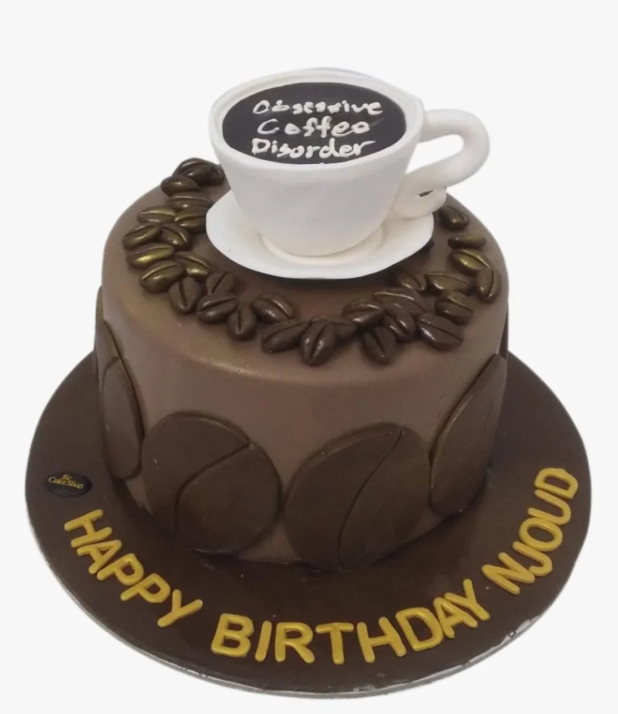 Coffee Lovers 3D Birthday Cake