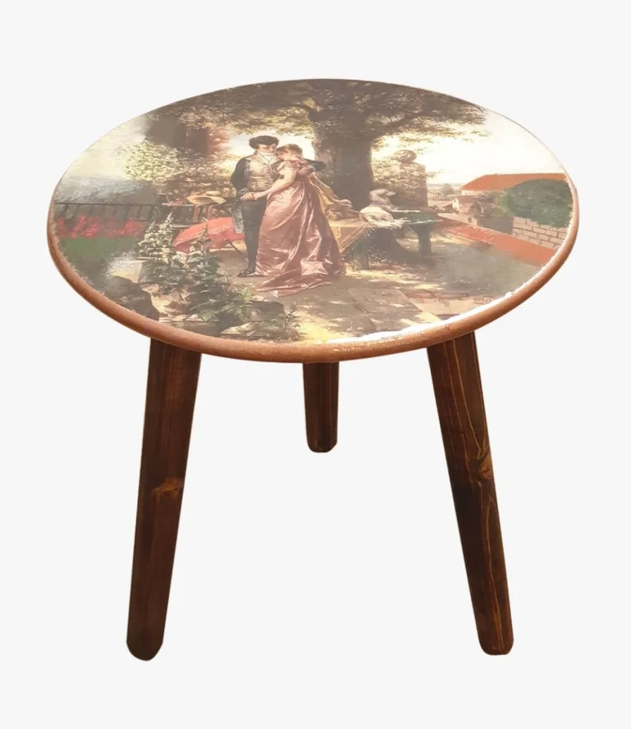 طاولة خشبية ديكوباج من أندلسية 