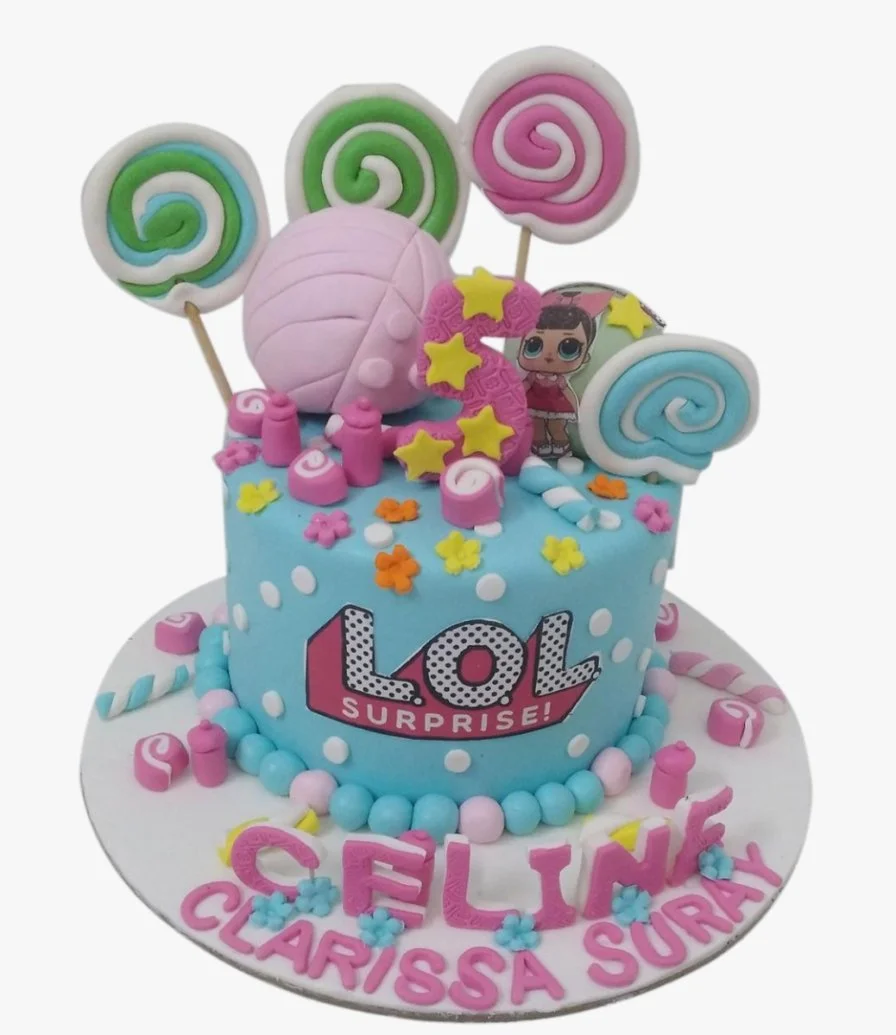 Colorful Candies 3D Birthday Cake