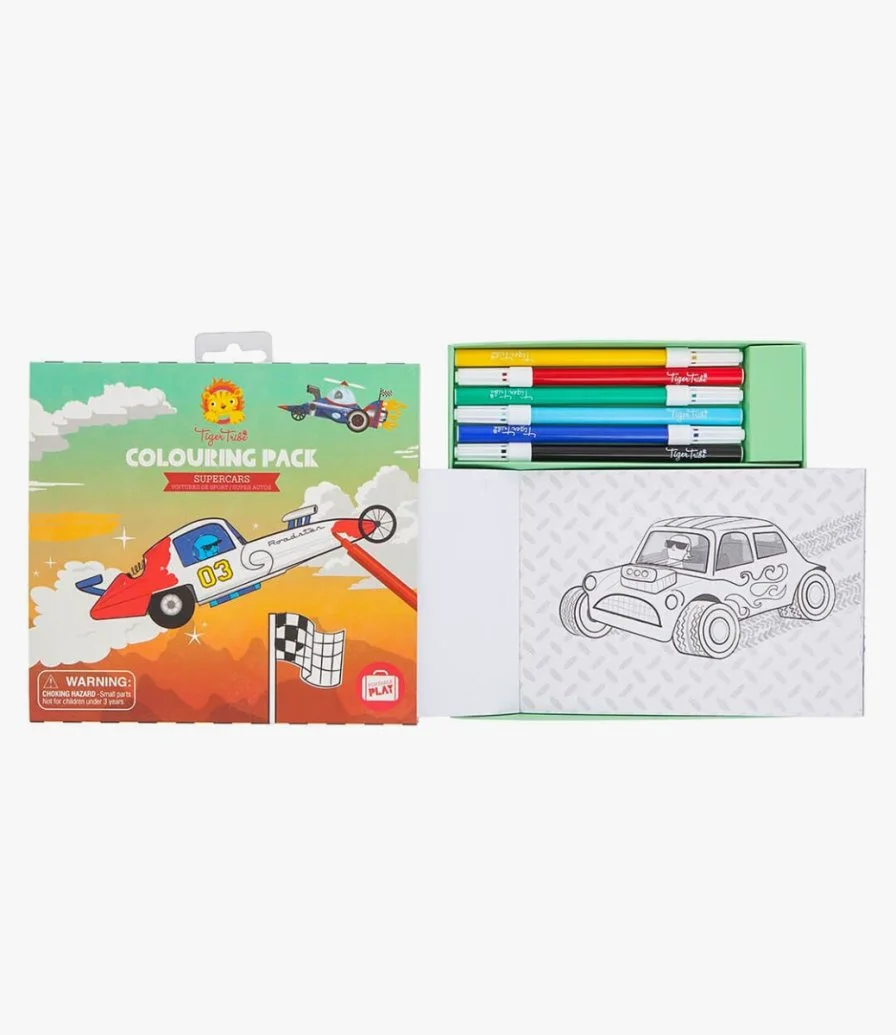 Colouring Pack - Supercars by Tiger Tribe